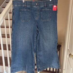 NWT Cute Spanx Cropped Wide Leg Stretch Denim Jeans 3X Petite